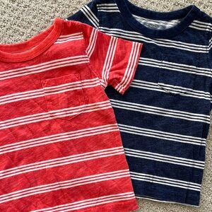 Striped t-shirts boys 18 month - Red and Blue set